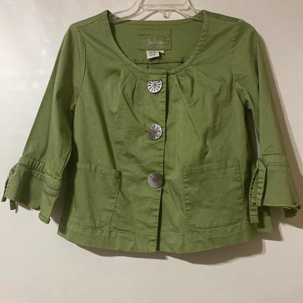 Green | Utility ‘jacket’ / top | Cute buttons | Pockets